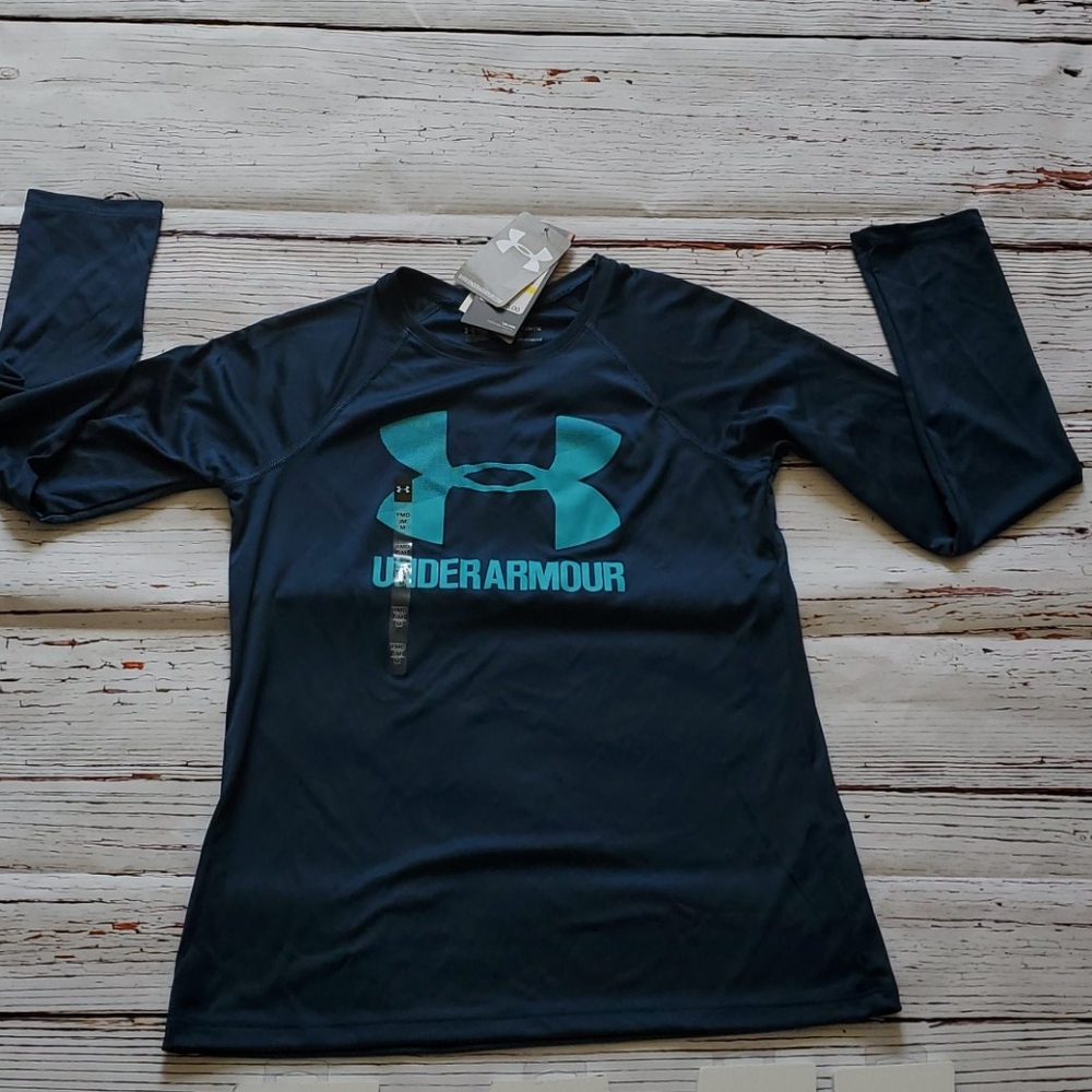 ๐๏ธ UNDER ARMOUR GIRLS L/S HEATGEAR SHIRT ๐โโ๏ธ - Picture 2 of 7